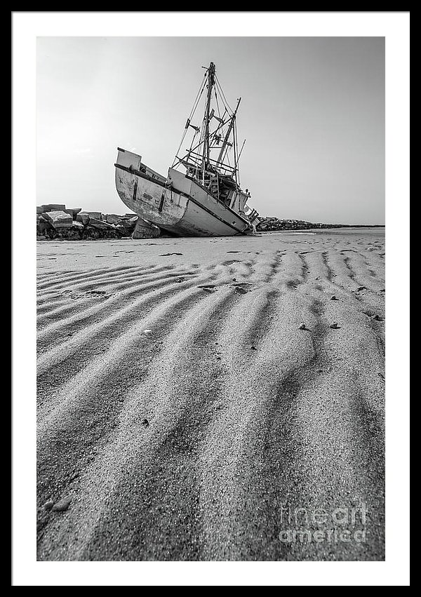 Provincetown Shipwreck at the breakwater by Edward M. Fielding